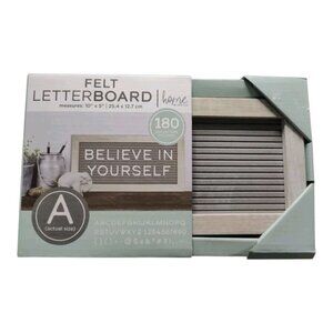 Home Felt Letterboard with Gray and White Letters
